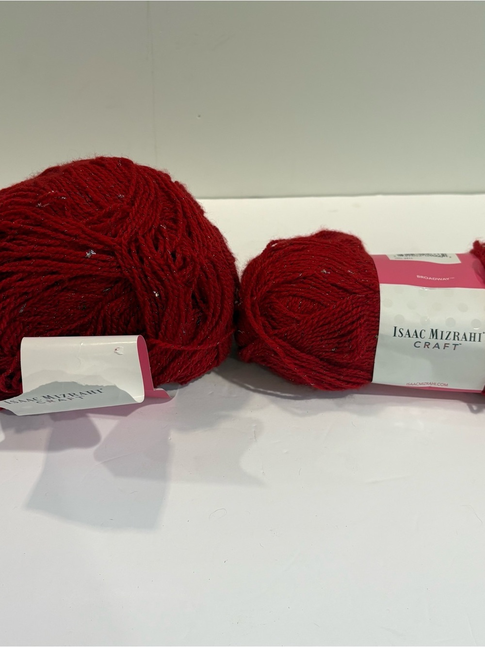 Isaac Mizrahi Premier Yarn Imperial Red Silver  Metallic 328 yd